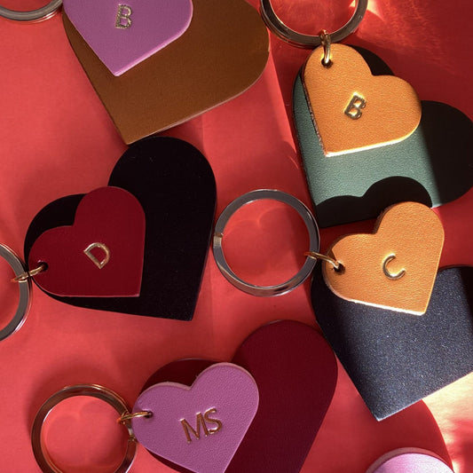 Personalised Heart Keyring